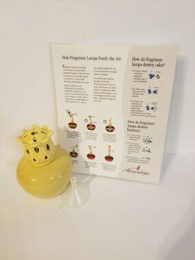 Alexandria's Art for the Senses fragrance lamp.  Yellow.  New.  NWOT